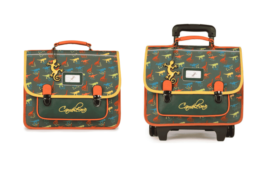 Le même design de sac d'école de la marque Caméléon, avec ou sans roulette